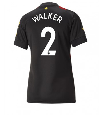 Manchester City Kyle Walker #2 Bortatröja Dam 2022-23 Korta ärmar